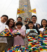 world's tallest Lego tower in Seoul Korea