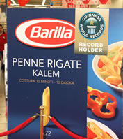 biggest pasta box Barilla in Istanbul Turkey