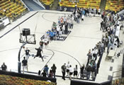 largest game knockout basketball Utah State University