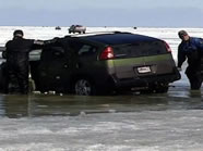 most vehicles to break through ice Wisconsin