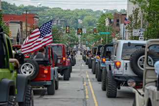  The Bantam Jeep Heritage Festival Parade on included 2,420 Jeeps, breaking the Guinness Worlds records record of 1,846 vehicles set earlier this year by the Jeep Beach event in Florida. Jeeps from 38 states and Canada participated in the record-setting event.